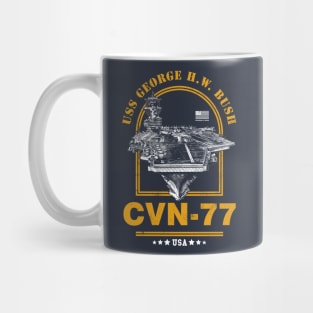 George H.W. Bush Aircraft Carrier Mug